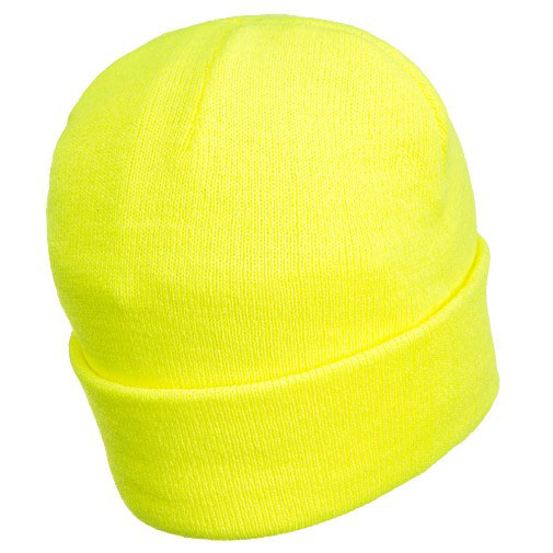 Bright Yellow Beanie LED Head Light USB Rechargeable - Back