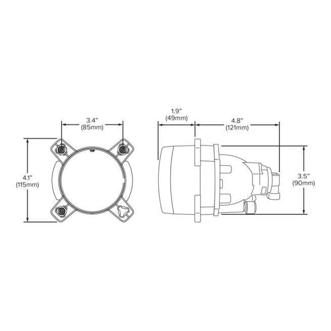 90MM Low Beam Halogen Headlight Schematic