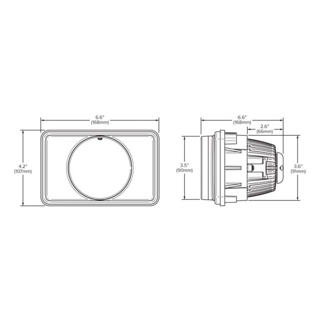 4″ X 6″ Low Beam LED Headlight Module Schematic