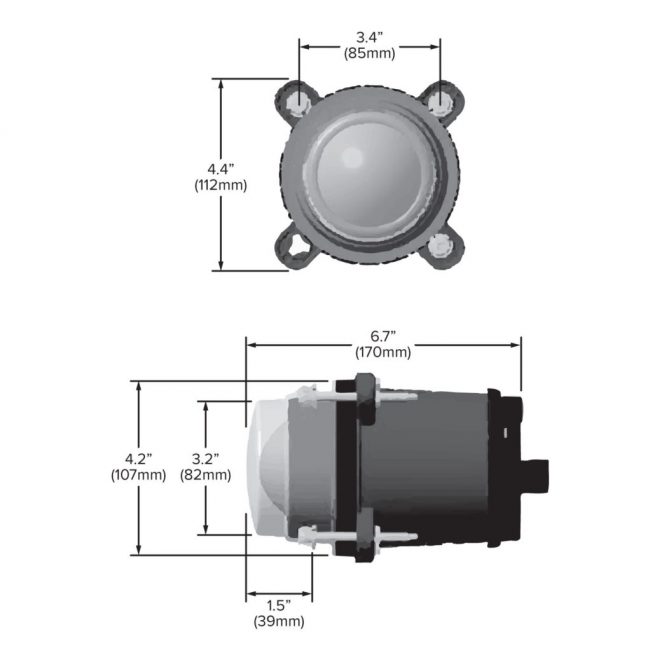 90MM Low Beam LED Headlight Module Schematic