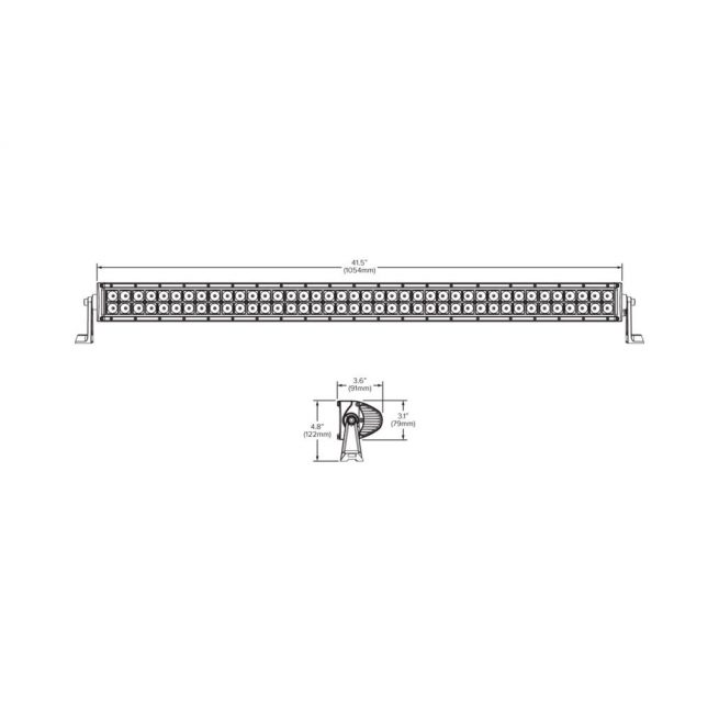 40" Double Row Light Bar Schematic