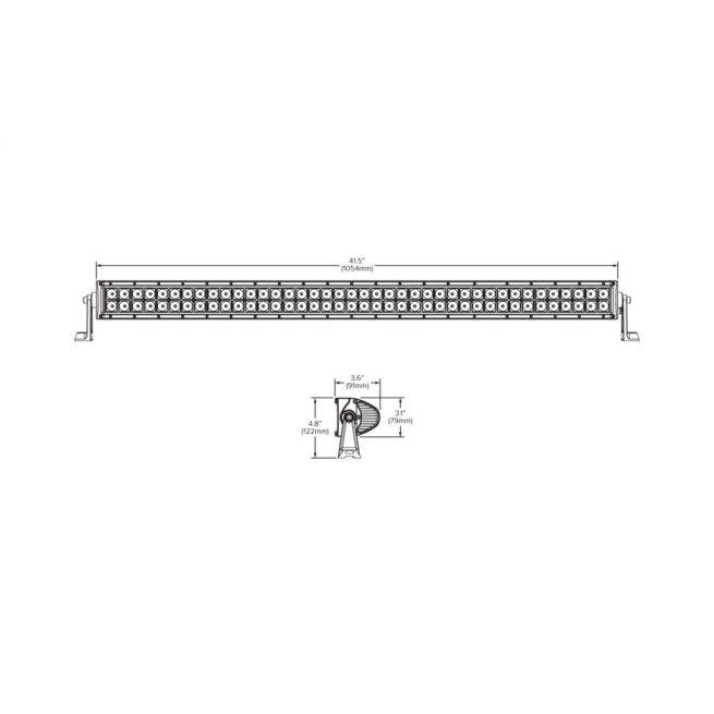 40" Double Row Light Bar Schematic