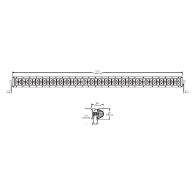 50" Double Row Light Bar Schematic