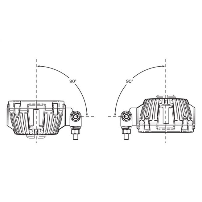 XTL-800 Series Work Light Swivel Bracket Rotation Schematics