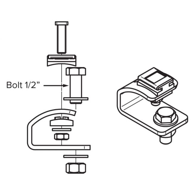 XTL 810 Series Compact Work Light C Bracket Schematics