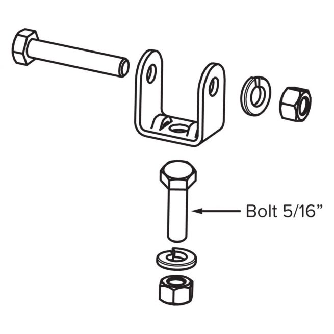 XWL 812 Premium Series Work Light U Bracket Schematics