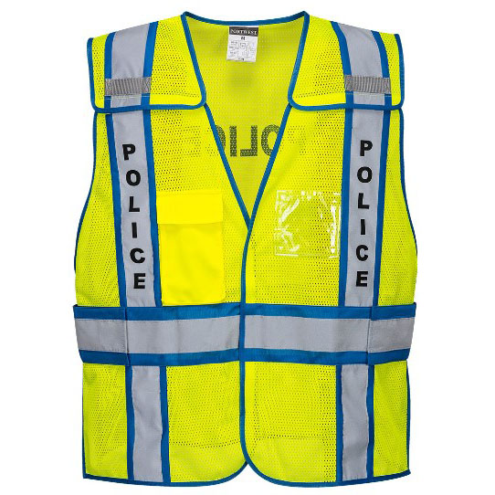 Bright Yellow Police Public Safety Vest